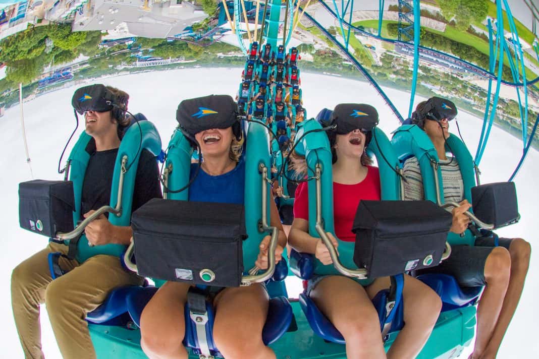 SeaWorld Orlando's new virtual reality roller coaster, Kraken Unleashed, is now open.