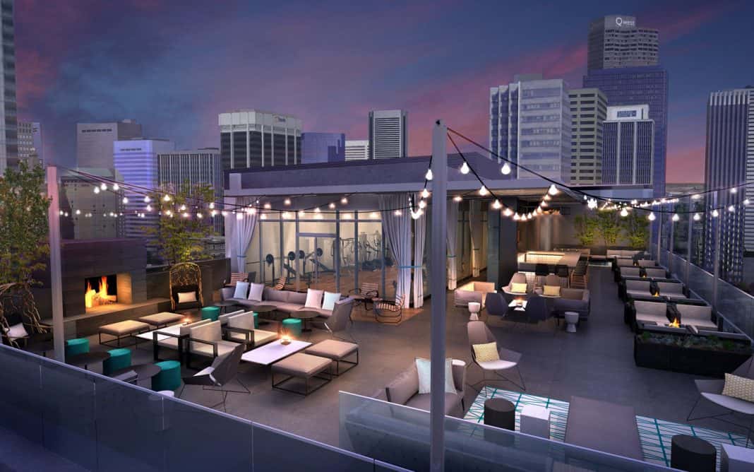 Le Meridien Denver Downtown's open-air rooftop bar is said to be the highest in the city.