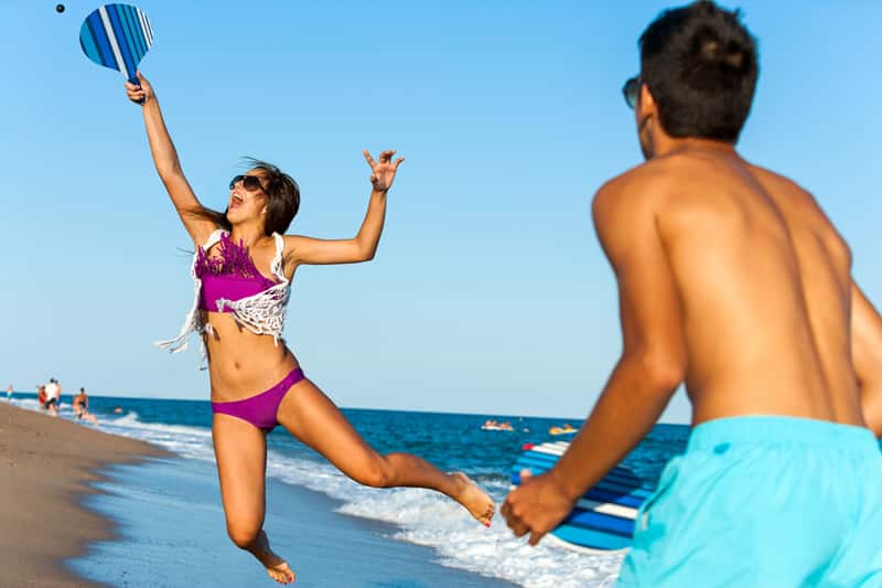 Beachside games at the Palm Beach Marriott Singer Island Beach Resort & Spa.