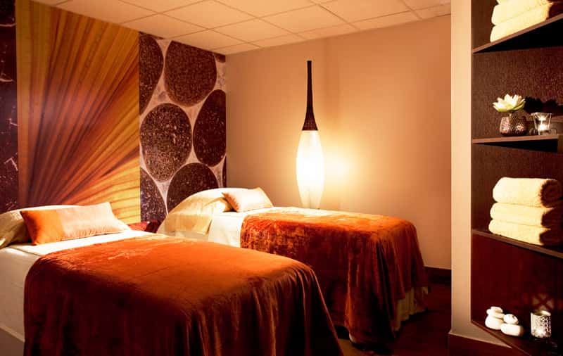 A treatment room at Sheraton Puerto Rico Hotel & Casino's Zen Spa Retreat.