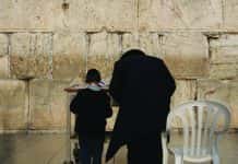 At the Western Wall in the Old City of Jerusalem in Israel.