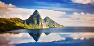 The Pitons From Jade Mountain. (Photo credit: Saint Lucia Tourist Board)