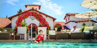 Poolside at the Omni La Costa Resort & Spa in Carlsbad, California.