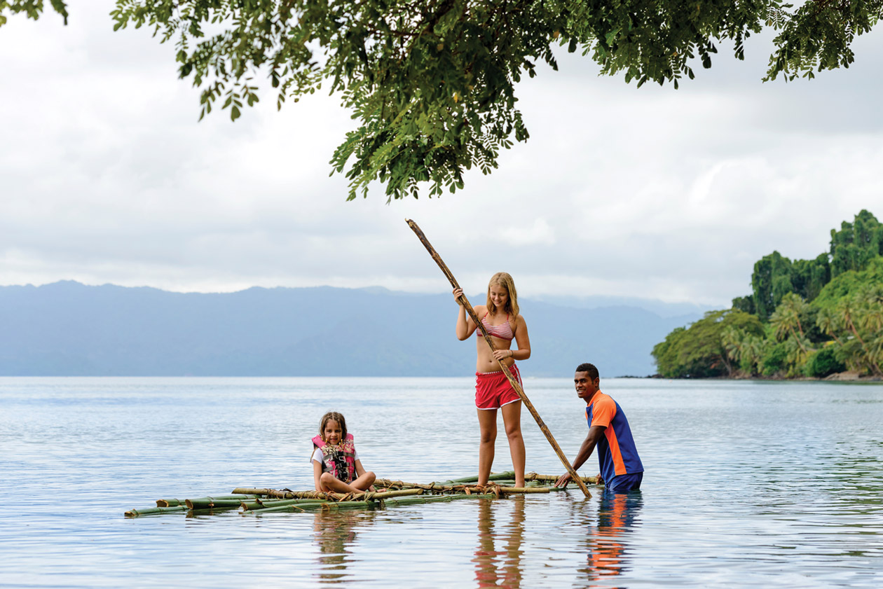 Exploring the surroundings at Jean-Michel Cousteau Resort in Fiji. (Photo courtesy of Jean-Michel Cousteau Resort.)