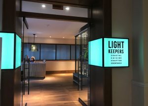 The entrance to Lightkeepers, the property's new restaurant.