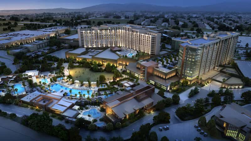 Exterior rendering of the Pechanga Resort & Casino in Temecula, California.
