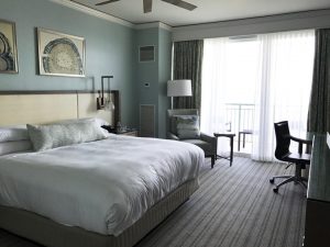 The updated guestroom at The Ritz-Carlton Key Biscayne.