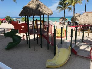 The beachside playground on property at Newport Beachside Hotel & Resort.