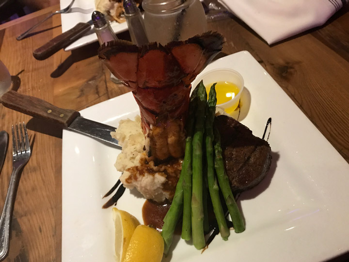 The surf and turf option at Kitchen 305.