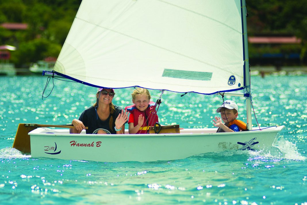 Sailing lessons at Bitter End Yacht Club in BVI.