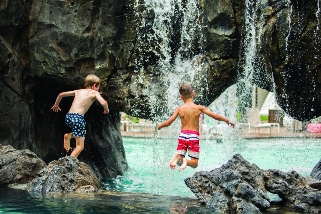 Water park complex at Wailea Beach Resort-Marriott, Maui.