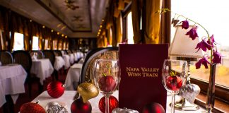 Guests can enjoy a ride on the Santa Train among many other holiday activities in Napa Valley.
