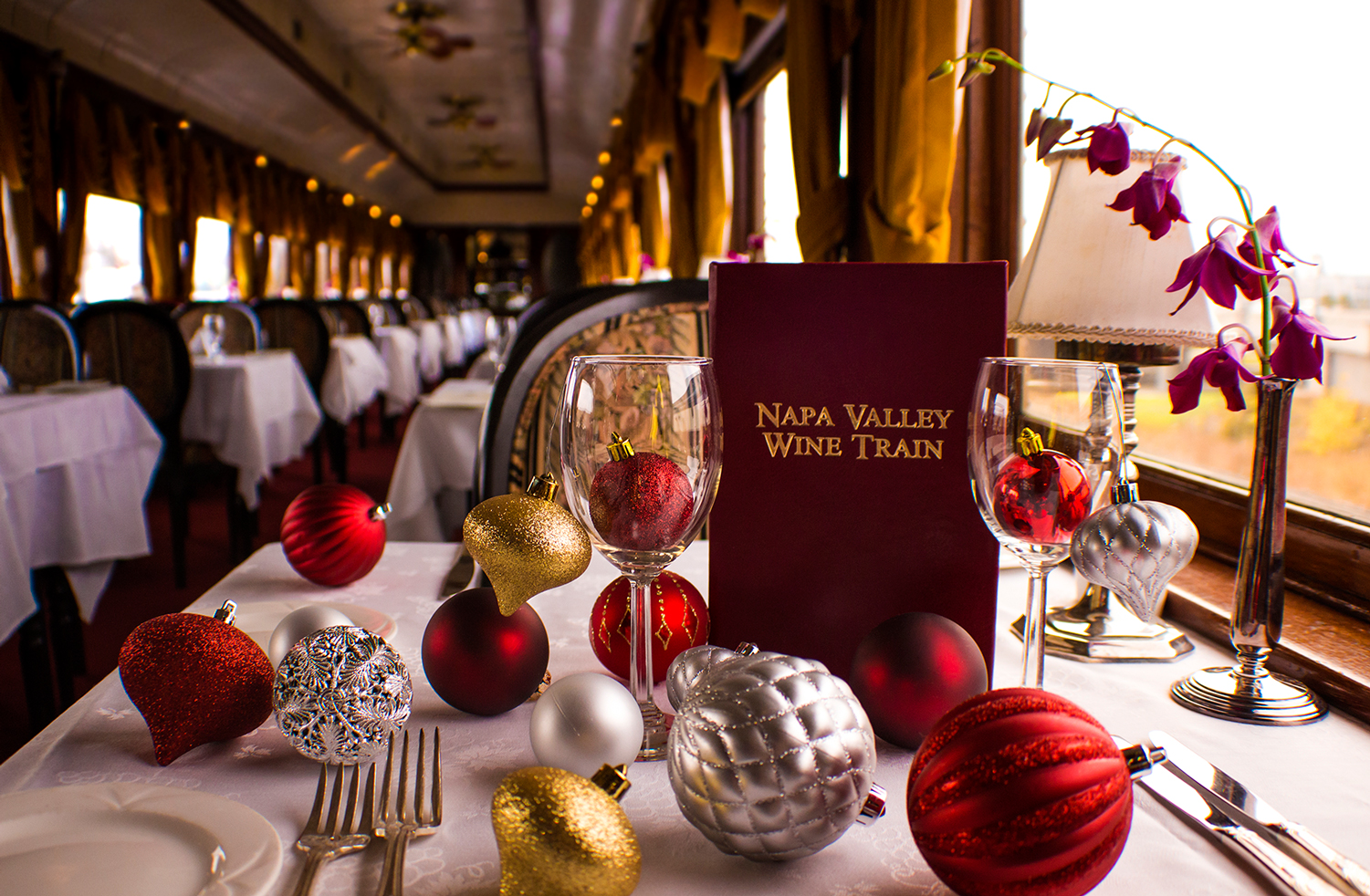 Guests can enjoy a ride on the Santa Train among many other holiday activities in Napa Valley.