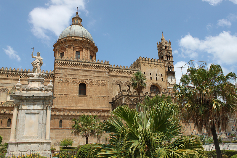 The cathedral of Palermo is a site to see while in Sicily.