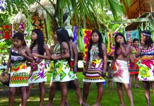 The Embera community shares its customs through music and dance. (Carla Hunt)