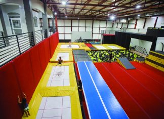 Families can book a session at the trampolines and spring floor zone.