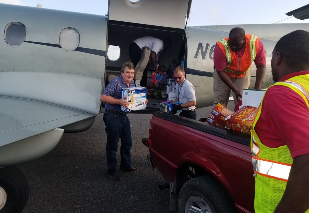 Maurice Bonham-Carter, ID Travel Group president and CEO delivered relief items to Anguilla following Hurricane Irma.