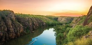 Nitmiluk Gorge is one of several places travelers can visit in the Northern Territory of Australia.