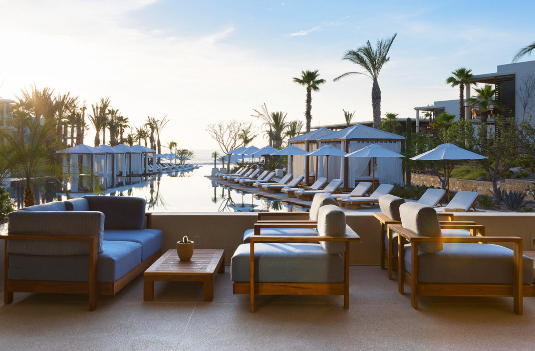 The pool lounge at Chileno Bay Resort & Residences.