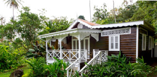 A chattel house at Fond Doux Plantation & Resort in Saint Lucia.