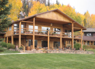 The Main Lodge at C Lazy U luxury guest ranch in Colorado.