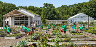 the New York Botanical Gardens recently launched Edible Academy features hands-on activities like gardening for kids.