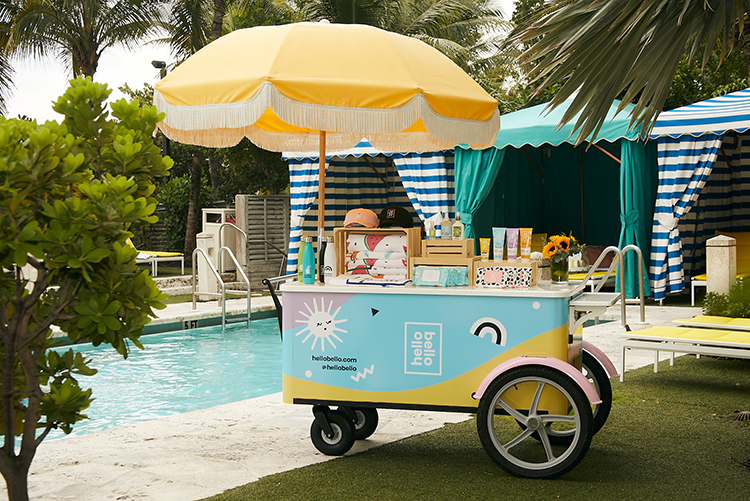 Confidante Miami Beach's new amenity cart.