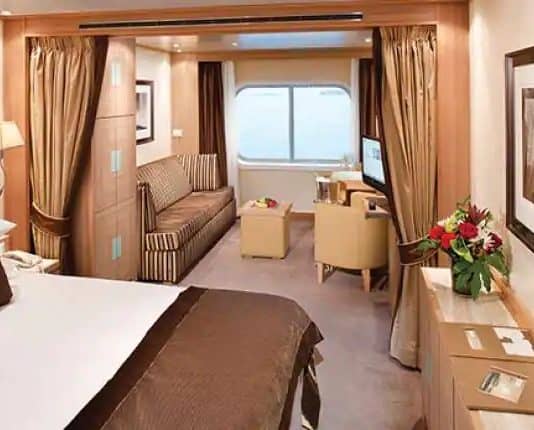 Oceanview room on Seabourn Sojourn