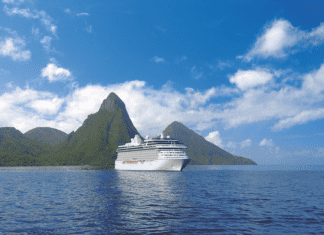 Oceania Riviera sailing exotic destinations. (Photo courtesy of Oceania Cruises.)