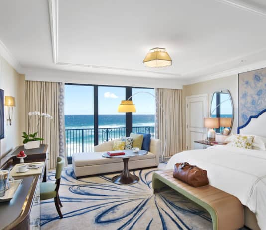 Atlantic guestroom at The Breakers Palm Beach.