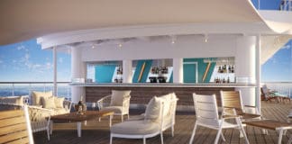 Le Saint Barth Bar aboard the Club Med 2. (Rendering courtesy of Club Med.)