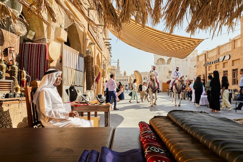 Pearl merchant at Souq Waqif. (Photo by: Qatar Tourism)