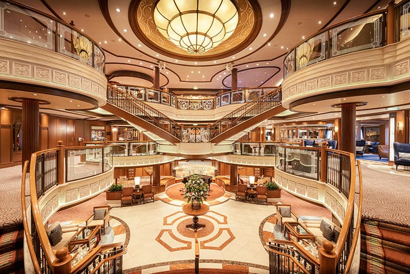 Cunard Offers Sweepstakes for Advisor Appreciation Month Grand Lobby aboard Cunard's Queen Victoria